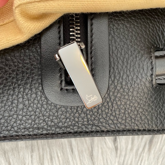 NEW! CHRISTIAN LOUBOUTIN Spiked TricTrac Portfolio Convertible Bag - Picture 13 of 14